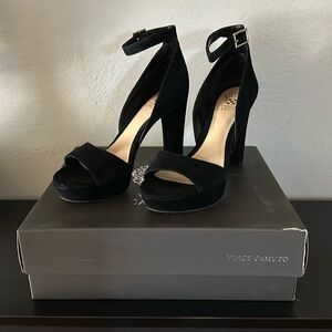 Vince Camuto Black Suede Heels